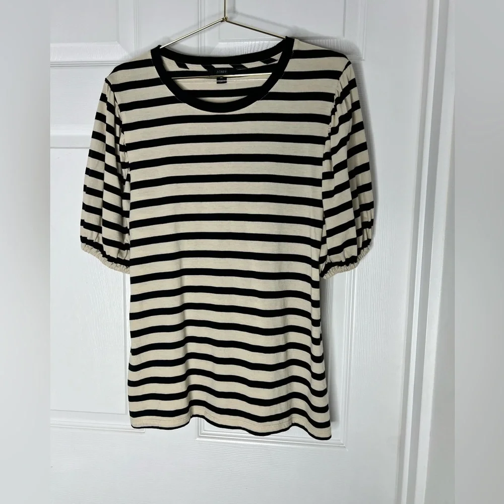 J. Crew Striped Blouse Top Sz M